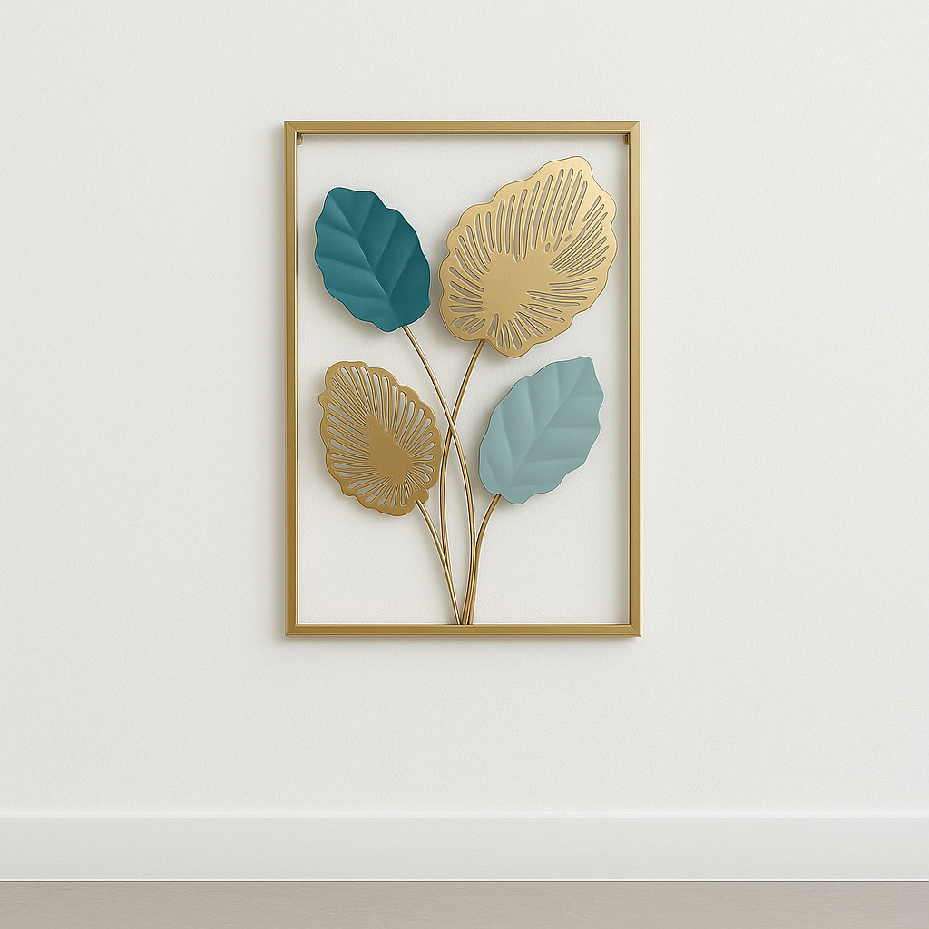Metal Leaf Motif - set of 3 - Home Decor